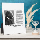 If- by Rudyard Kipling Motivierend Advice Gedicht Fotoplatte (Seite)