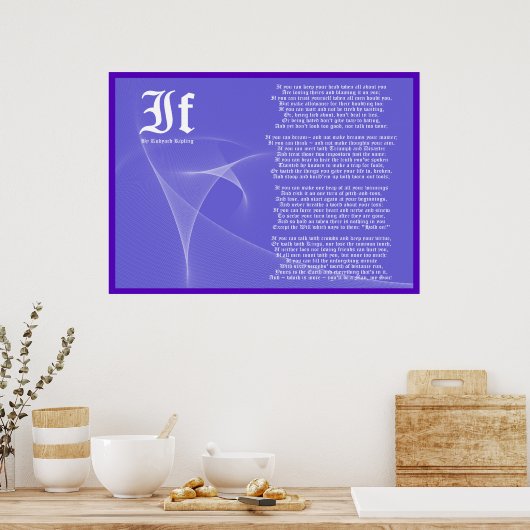 IF by Rudyard Kipling Poster Print (Küche)