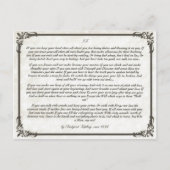 IF = ein Inspirierend Gedicht für junge Männer Postkarte (Vorderseite)