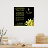 If For Girls Gedicht von J.P. McEvoy Print Poster (Küche)