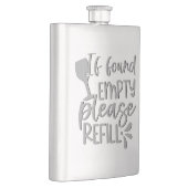 If Found Empty Please Refill | Adult Alcohol Humor Flachmann (Rechts)