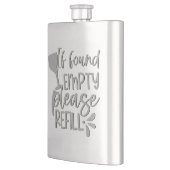 If Found Empty Please Refill | Adult Alcohol Humor Flachmann (Links)