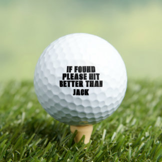 If Found Please Hit Personalized Funny Golf Gift Golfball