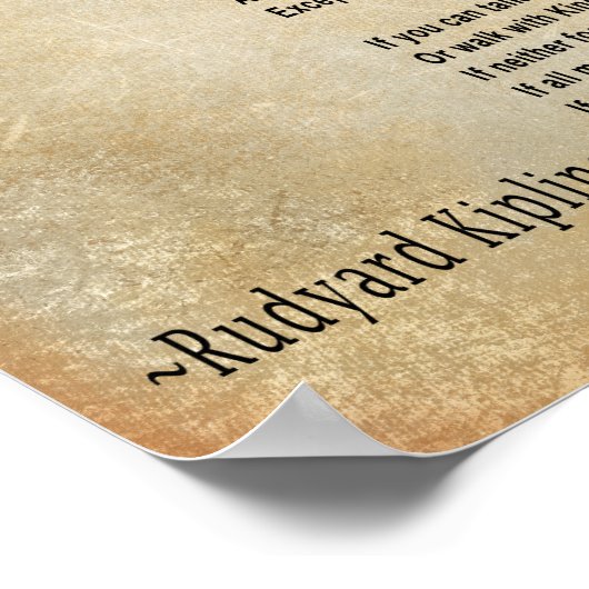 IF Gedicht Art Print Poster (Ecke)