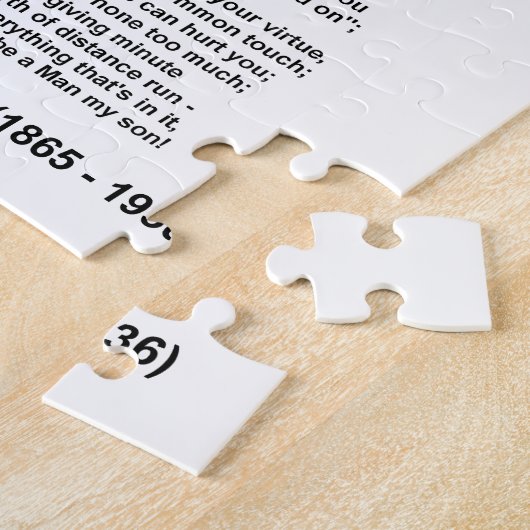 If- Gedicht von Rudyard Kipling (kein Kipling-Bild Puzzle (Seite)