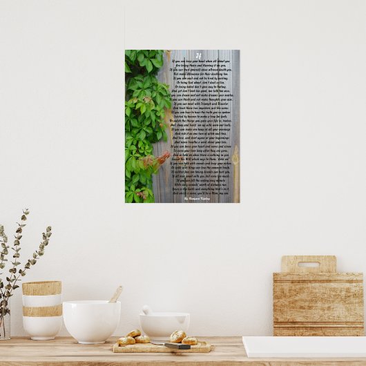 IF, Gedicht von Rudyard Kipling Poster (Küche)