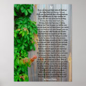 IF, Gedicht von Rudyard Kipling Poster (Vorne)