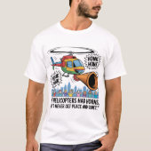 If Helicopters Had Horns – Funny Helicopter Comic T-Shirt (Vorderseite)