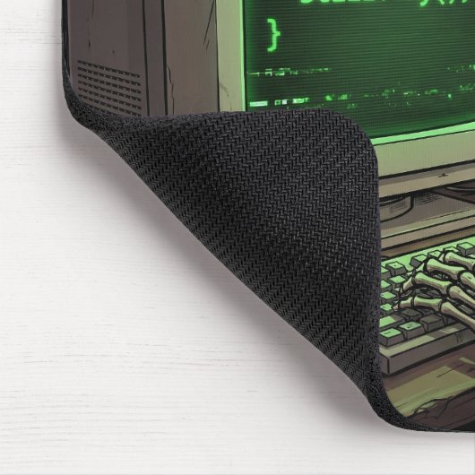 If Hope <= 0 Still Try | Cyberpunk Coding Gaming Mousepad (Ecke)