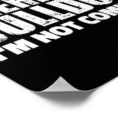 If I Can't Bring My Bulldog I'm Not Coming Design Poster (Ecke)