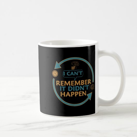 If I Can't Remember It Didn't Happen Funny Quotes  Kaffeetasse (Rechts)