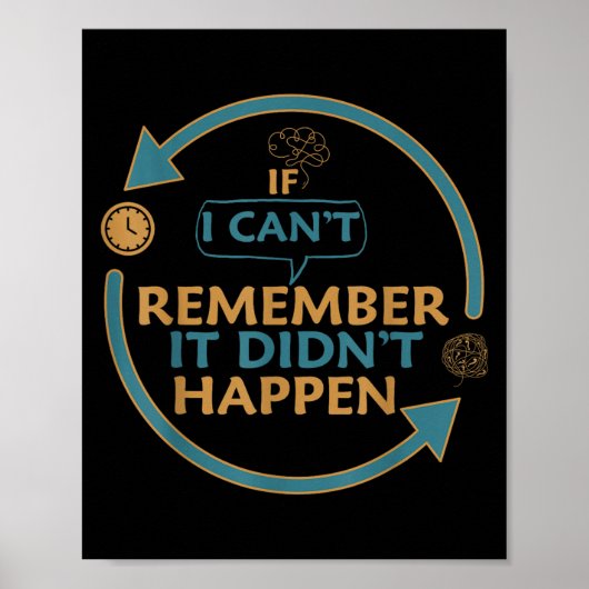 If I Can't Remember It Didn't Happen Funny Quotes  Poster (Vorne)