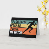 If I Collapse Please Pause My WatchFunny Running Karte (Gelbe Blume)