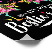 If I'm Drunk It's My Ie's Fault Flamingo Floral Ti Poster (Ecke)