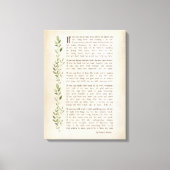 IF, Inspiriertes Gedicht von Rudyard Kipling Leinwanddruck (Vorderseite)