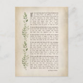 IF, Inspiriertes Gedicht von Rudyard Kipling Postkarte (Vorderseite)