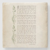 IF, Inspiriertes Gedicht von Rudyard Kipling Steinuntersetzer (Vorderseite)