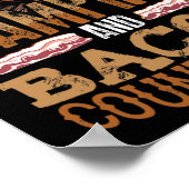 If It Involves Camping And Bacon Count Me In Funny Poster (Ecke)