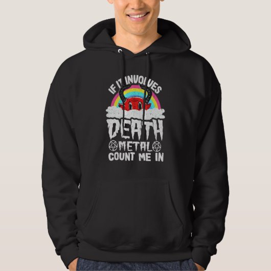 If It Involves Death Metal Count Me In Kids Rainbo Hoodie (Vorderseite)