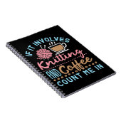If It Involves Knitting and Coffee Count Me In Notizblock (Rechte Seite)