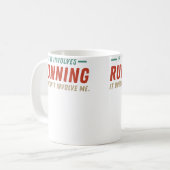 If It Involves Running It Doesn'T Involve Me Funny Kaffeetasse (Vorderseite Links)