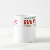If It Involves Running It Doesn'T Involve Me Funny Kaffeetasse (Mittel)