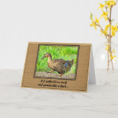 If It Walks Like a Duck - Birthday Card Karte (Gelbe Blume)