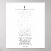 'If' Kipling Iconic Gedicht Poster (Vorne)