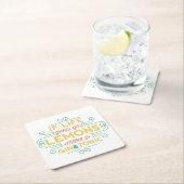 If life gives you lemons, make gin and tonic rechteckiger pappuntersetzer (Vor Ort)