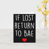 If Lost Return To Bae Matching Couples Shirt Karte (Gelbe Blume)