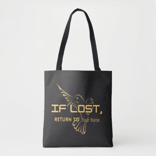 If Lost Return To – Personalized Name Tote Bag Tasche (Vorderseite)