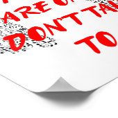 If My Headphones Are On, Don't Talk To Me Poster (Ecke)