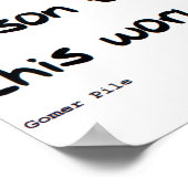 If One Person Can't Be Nice to Another Person Wall Poster (Ecke)