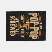 If P-p Cant Fix It - Grandparents Day  Fleecedecke (Vorderseite (Horizontal))