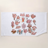 If pigs could fly - Beach towel Strandtuch (Vorderseite)