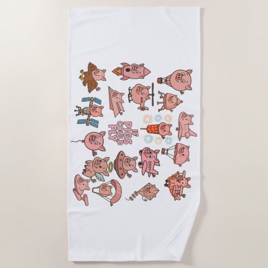 If pigs could fly - Beach towel Strandtuch (Vorderseite)