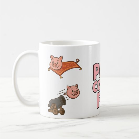 If pigs could fly - fun mug kaffeetasse (Links)