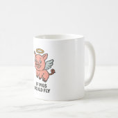If Pigs Could Fly – Funny Whimsical Coffee Mug Kaffeetasse (VorderseiteRechts)