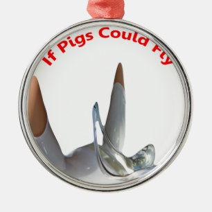 If Pigs Could Fly Ornament Aus Metall