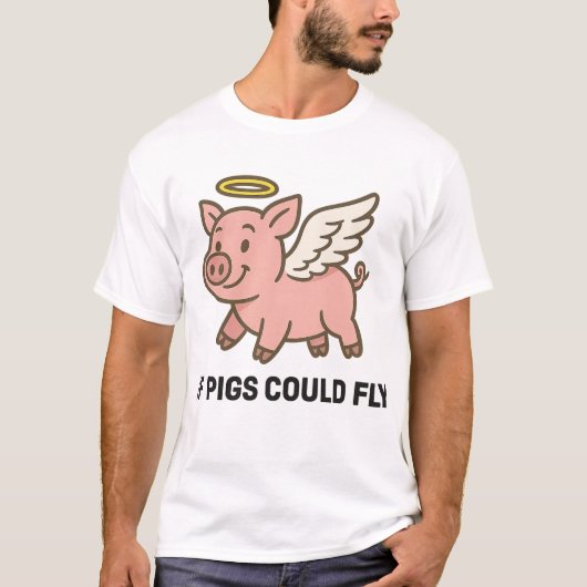 If pigs could fly - piggie angel T-Shirt (Vorderseite)