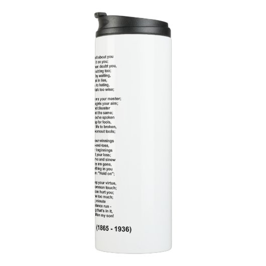 If- Poem by Rudyard Kipling (No Kipling Picture) Thermosbecher (Nach rechts gedreht)