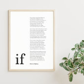 If Poem by Rudyard Kipling Poster