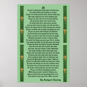 "IF" Prosa von Rudyard Kipling Poster