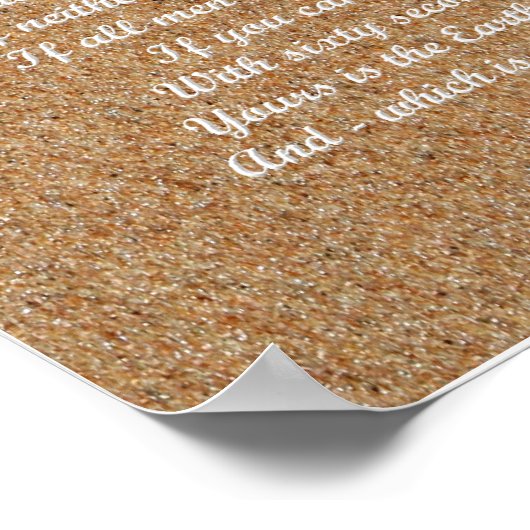 If - Rudyard Kipling Gedicht Print Poster (Ecke)