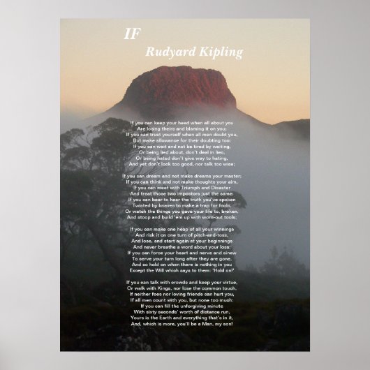 If - Rudyard Kipling Poster (Vorne)