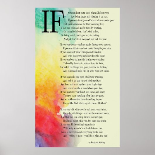 IF - RUDYARD KIPLING POSTER (Vorne)