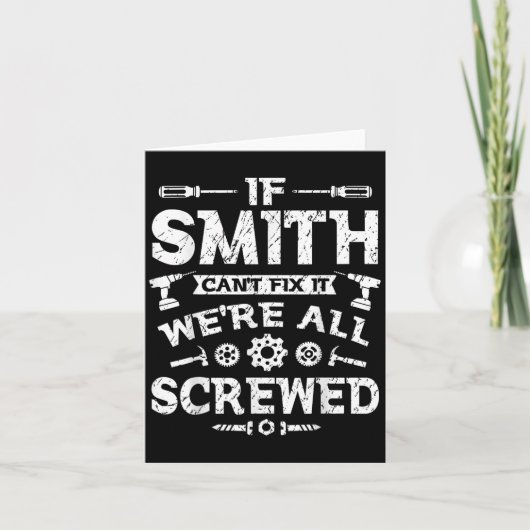If Smith Can't Fix It We're All Screwed Funny Fath Karte (Vorderseite)