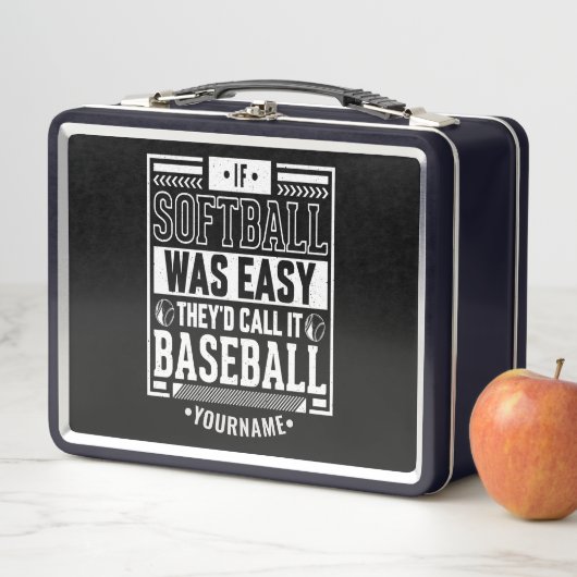 If Softball Was Easy They'd Call It Baseball Metall Brotdose (Beispiel)