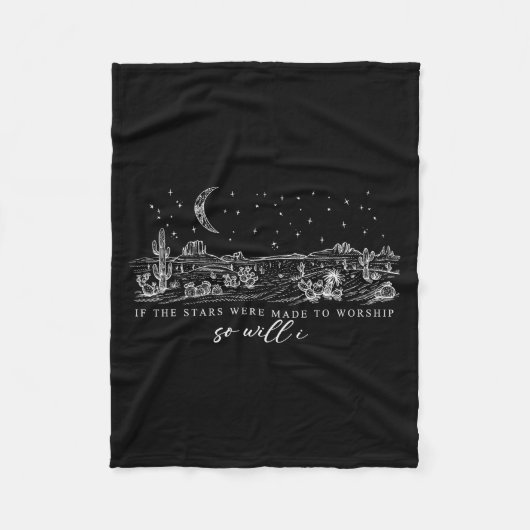 If Stars Were Made To Worship So Will I Psalm 148  Fleecedecke (Vorderseite)