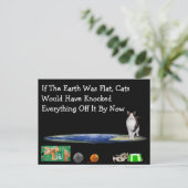 If the Earth Was Flat Postcard Postkarte (Stehend Vorderseite)